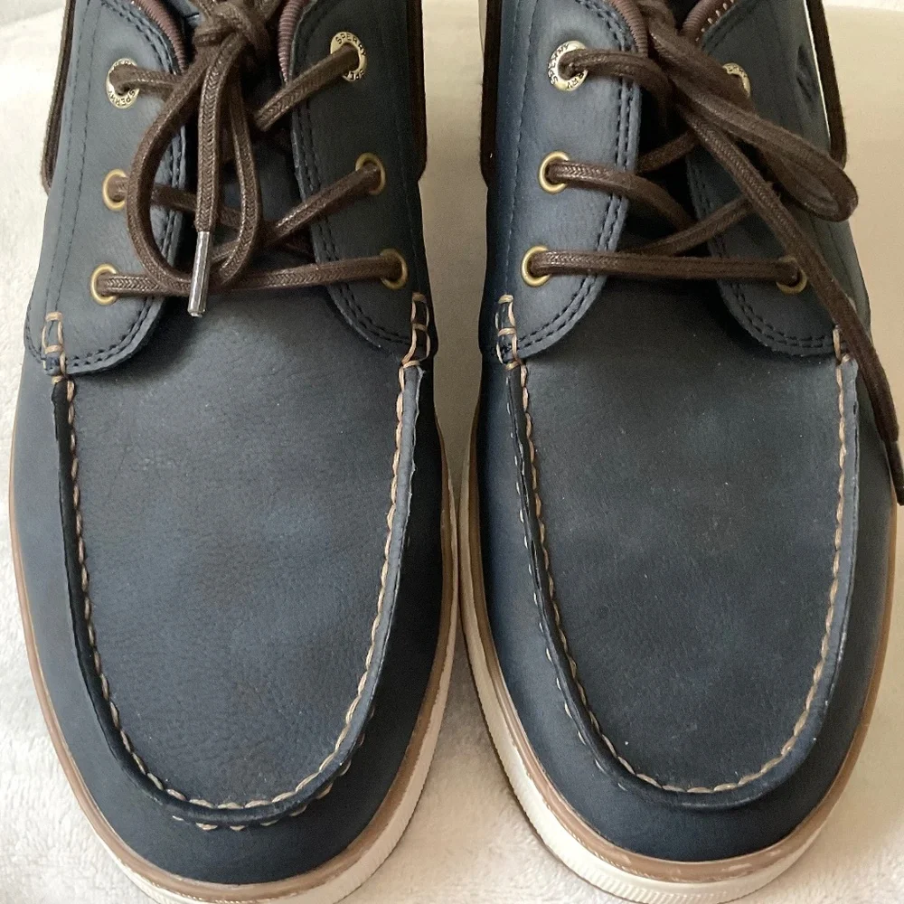 Navy SPERRY Men's Moc Neo Lace Up Boat Shoes Size 9